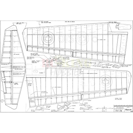 Printed De Havilland Chipmunk DHC-I Plan