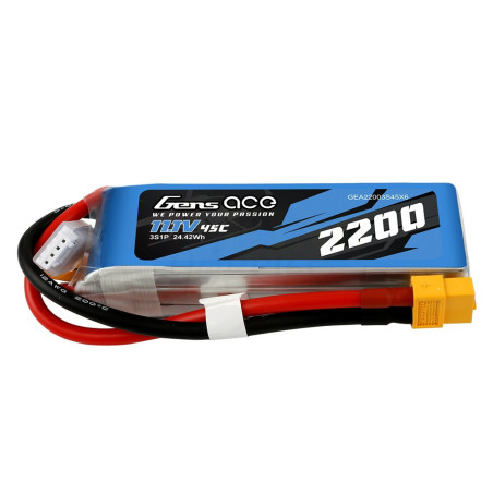 Gens Ace 2200Mah 11.1v 3S 45C Li-Po Battery