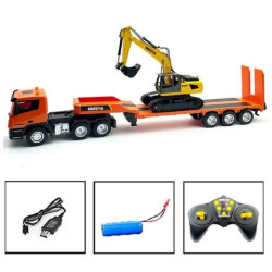 Huina Trailer Truck Tractor Excavator 9ch 1/18 (RTR)