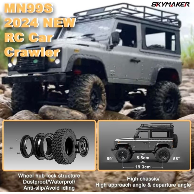 Crawler Rover Props MN99S Land Rover RC Crawler 4WD RTR 1/12 RTR